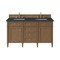 James Martin Vanities Brittany 60" Double Vanity, Pecan w/ 3 CM Charcoal Soapstone Silestone Top 655-V60D-PCN-3CSP - alternate 1