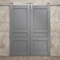 Sartodoors Modern Double Barn Door 48 x 84 inches, Ego 5012 Painted Grey Oak, 13FT Silver Rail Track Set, So EGO5012DB-S-SEK-4884 - alternate 4