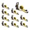 Mytee Products 2 inx30 ft Ratchet Tie-Down Straps w/Flat Hooks - 10,000 Lbs Breaking Strength, 10PK RS230-LAx10 - alternate 1