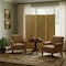 Homeroots 72" Gold Wood Folding Three Panel Screen Room Divider 274902 - alternate 3