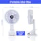 Simple Deluxe Clip on Fan with LED Lamp, Rechargeable Desk Fan, 4 Speed 360 DegRotating Detachable Clamp, Battery HIFANXCLIP6WLIGHT - alternate 5