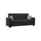 Homeroots 87" Black Microfiber Convertible Futon Sleeper Sofa And Toss Pillows With Storage 607093 - alternate 4