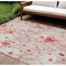 Homeroots 9' X 12' Salmon And Coral Floral Washable Indoor Outdoor Area Rug 611172 - alternate 1