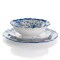 Elama Blue Garden 12 Piece Scalloped Lightweight Melamine Dinnerware Set in Blue EL-BLUEGARDEN - alternate 6