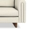 Homeroots 84" Ivory Fabric Sofa With Walnut Legs 641137 - alternate 4
