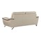 Homeroots 86" Beige Leather Sofa With Silver Legs 329491 - alternate 5