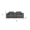 Homeroots 86in Dark Gray and Black Italian Leather Power Reclining Loveseat With Storage 720529 - alternate 4