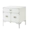 Homeroots 24" White and Silver Wood and Metal End Table With Drawer And Shelf 544107 - alternate 3