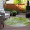 Homeroots 8' Artichoke Green And Lime Green Round Abstract Washable Indoor Outdoor Area Rug 577699 - alternate 7