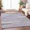 Homeroots 9' X 12' Lavender Gray And Ivory Floral Washable Indoor Outdoor Area Rug 617510 - alternate 3