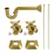 Kingston Brass Plumbing Sink Trim Kit with P-Trap, Brushed Brass KPK130P7 - alternate 1