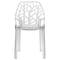 Leisuremod Cornelia Modern Stackable Dining Chair with Cut-Out Tree Design, Clear, 2PK C18CL2 - alternate 5