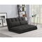 Homeroots 45" Gray Futon Convertible Sleeper Loveseat and Toss Pillows 526470 - alternate 3