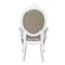 Homeroots Gray and White Upholstered Faux Leather And Solid Wood King Louis Back Dining Arm Chairs, 2PK 573422 - alternate 5