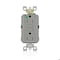 Leviton AFCI Receptacle 15A HG/TR Gray AFTR1-HGG - alternate 1