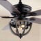 Jonathan Y Jasper 52" 2-Light Farmhouse Industrial Iron Dome Shade LED Ceiling Fan With Remote, Black JYL9613A - alternate 7