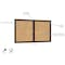 Ghent 2 Door Enclosed Natural Cork Bulletin Board, Bronze Aluminum Frame, 3'H x 5'W PB23660K - alternate 3