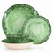 Elama Oceanus 16 Piece Porcelain Double Bowl Dinnerware Set in Green 750123180M - alternate 3