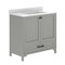 Flash Furniture Haven 36in. Vanity w/Sink, Storage Cabinet w/Blk Hardware, Bottom Drawer, Marble Countertop, Gry FS-BN-4-36-KD-GY-HDBLK-GG - alternate 6