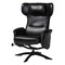 Baxton Studio Elwood Modern Black Faux Leather 2-Piece Lounge Chair and Footrest Set 251-14141-ZORO - alternate 4
