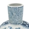 Homeroots 17" Light Blue And White Floral Round Porcelain Table Vase 565445 - alternate 4