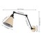 Jonathan Y Rover 7" Classic Industrial Metal Adjustable Arm LED Wall Sconce, Almond/Black, 2PK JYL7462F-SET2 - alternate 4