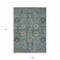 Homeroots 9' X 12' Teal Blue Aqua And Beige Oriental Washable Indoor Outdoor Area Rug 582138 - alternate 5