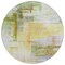Homeroots 8' Green Yellow And Purple Round Abstract Washable Indoor Outdoor Area Rug 602934 - alternate 3