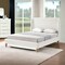 Homeroots Cream Solid Wood Twin Upholstered Linen Bed 544901 - alternate 7