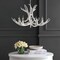 Jonathan Y Eldora 30" 5-Light Rustic Farmhouse Adjustable Resin Antler LED Chandelier, White JYL6300B - alternate 9