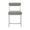 Homeroots Set of Two Gray And Silver Upholstered Polyester Open Back Dining Side Chairs 569417 - alternate 7
