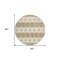 Homeroots 8' Gold Copper And Ivory Round Geometric Washable Indoor Outdoor Area Rug 597898 - alternate 7