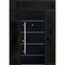Vdomdoors Steel Door Deux 6083 Black Enamel 2 Sidelight and Transom Window Sidelite Stainless Inserts Entry D DEUX6083EXD-BLK-W12+36+12 x H80+16-LH-I - alternate 3