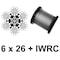 Hyw Products Premium Galvanized Aircraft Cable Wire Rope 3/4" 6x26, 1,000 ft Reel 3304626-1000 - alternate 3