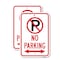 Signmission No Parking With '''P'' No Parking Symbol & Double Ar, 12'' X 18'' 2 Signs, Heavy Gauge Aluminum, 2PK A-1218-2PACK-24994 - alternate 1