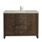 James Martin Vanities Gracyn 48 in. Single Vanity, Sable, w/ 3 CM Victorian Silver Quartz Top D125-V48-SBL-3VSL - alternate 1