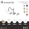 Kingston Brass Two-Handle Wall Mount Kitchen Faucet, Brushed Nickel KS1288BEX - alternate 2