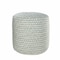 Homeroots 20in Blue Polyester Round Geometric Indoor Outdoor Pouf Ottoman 517440 - alternate 4