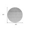 Homeroots 8' Gray And Light Gray Round Ombre Washable Indoor Outdoor Area Rug 595813 - alternate 6