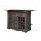 Homeroots 29in Gray Solid Wood Rolling Kitchen Island With Storage 380610 - alternate 1