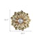 Homeroots 36" Gold Metal Flower Framed Accent Mirror 485130 - alternate 2