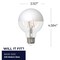 Bulbrite LED Filament, 5 Watt Dimmable G25 Light Bulb, Half White Finish, E26 Base, 2700K 400 Lumens, 4PK 862067 - alternate 6