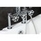 Kingston Brass 7" Center Deck-Mount Clawfoot Tub Faucet with Hand Shower, Polished Chrome AE8101RX - alternate 2