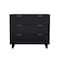 Manhattan Comfort Elara 38 in Solid Wood Dresser in Black (3-Drawer) DR1782-2 - alternate 2
