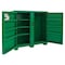 Greenlee Jobsite Cabinet Utility Storage Cabinet, 56 in H, 60 in W, 24 in D, Recessed, Padlockable, Green 5660LH - alternate 1