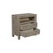 Homeroots 30" Gray Solid Wood Distressed Carved Scrollwork Two Drawer Nightstand 569584 - alternate 6