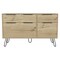 Homeroots 47" Natural Four Drawer Double Dresser 543995 - alternate 1
