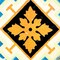Homeroots 6" x 6" Gold Snowflake Peel and Stick Removable Tiles 400486 - alternate 3