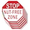 Signmission Stop Nut-free Zone, 4 inch X 4 inch, Vinyl Decal, 5PK OC-D-5PACK-4-119 - alternate 1