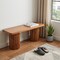 Homeroots 43in Brown Genuine Leather and Solid Wood Upholstered Bench 723437 - alternate 7